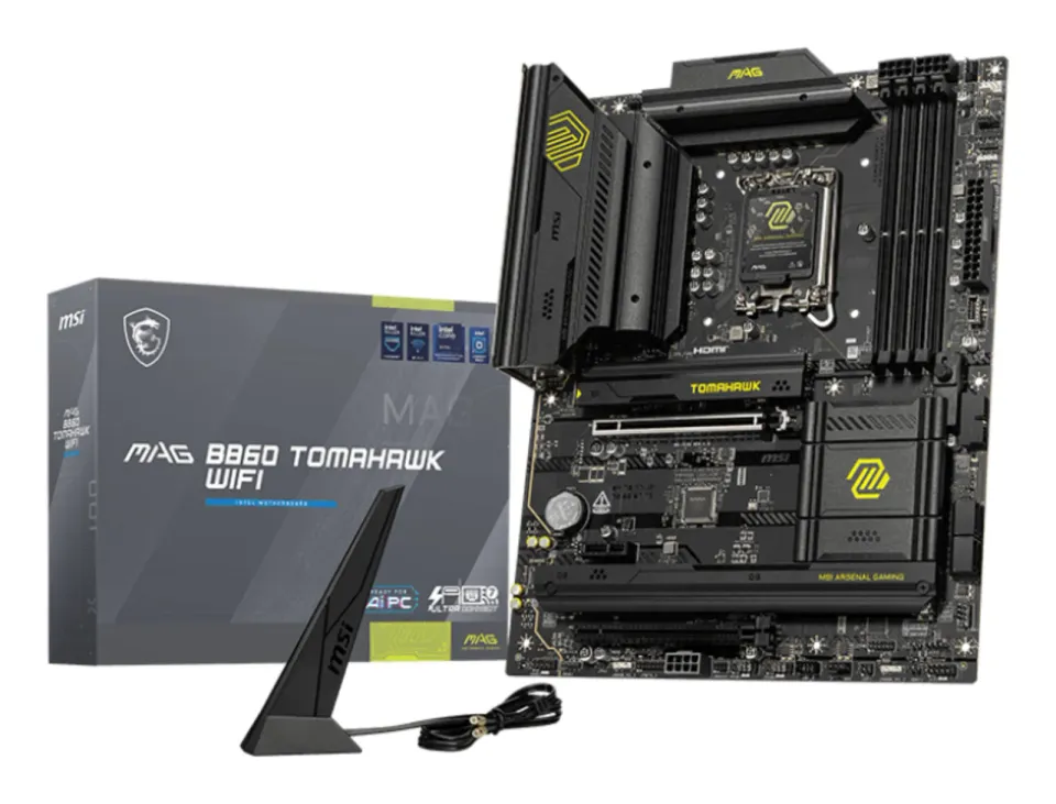 MSI MAG B860 TOMAHAWK WIFI, Intel B860, LGA1851, 4xDDR5, ATX