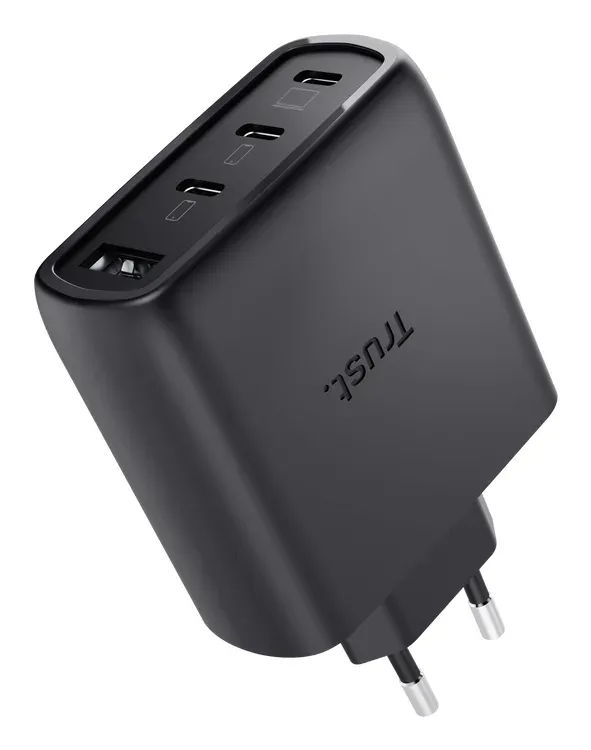 TRUST GaN Nabíječka MAXO 65W, 3xUSB-C,1xUSB-A, černá