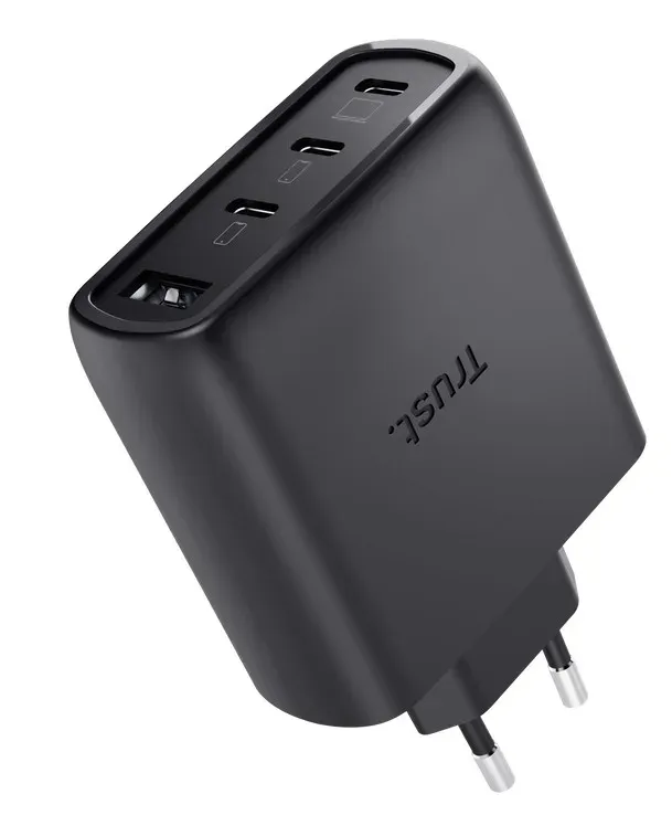 TRUST GaN Nabíječka MAXO 65W, 3xUSB-C,1xUSB-A, černá