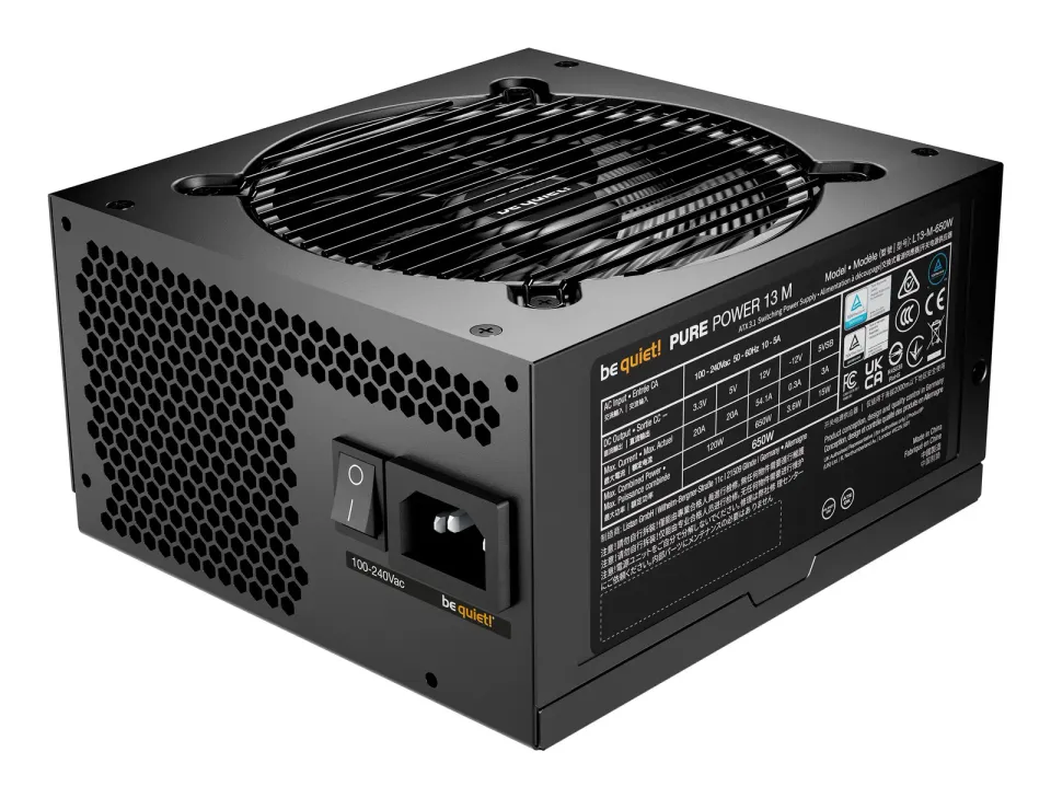Be quiet! / zdroj PURE POWER 13M 650W / ATX 3.1 / 120mm fan / 80 Plus Gold
