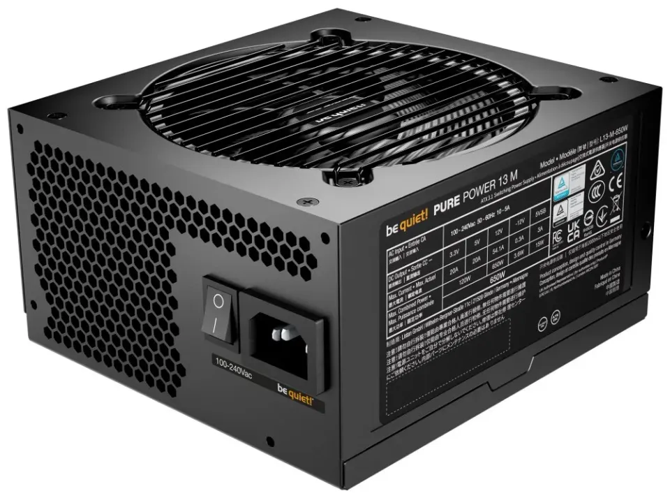 Be quiet! / zdroj PURE POWER 13M 650W / ATX 3.1 / 120mm fan / 80 Plus Gold
