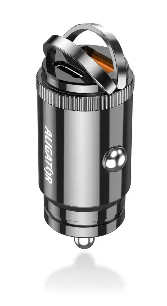 Aligator mini nabíječka do auta Power Delivery 30W, USB-C + USB-A