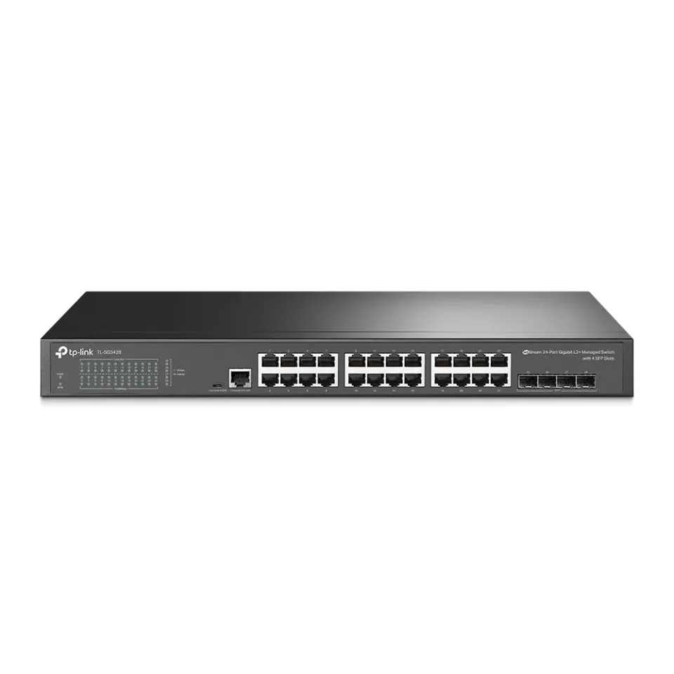 TP-Link TL-SG3428 JetStream 24-Port Gigabit L2 Managed Switch with 4 SFP Slots,