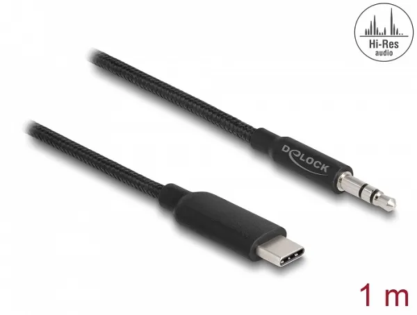 Delock Stereofonní audio kabel ze zástrčky USB Type-C na stereofonní zástrčkový