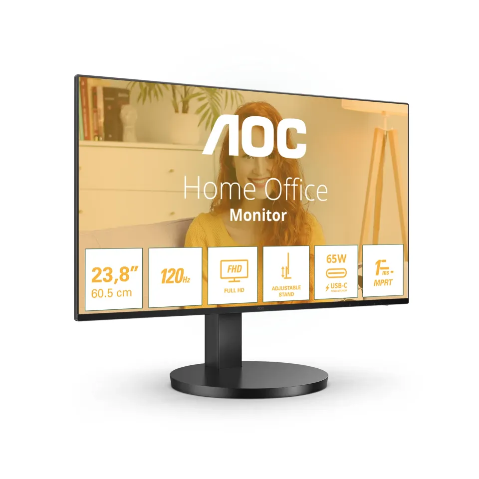 AOC LCD 24B3CF2 23,8" IPS/1920x1080@100Hz/1ms/250cd/HDMI/2xUSB/USB-C/Repro/HAS/V