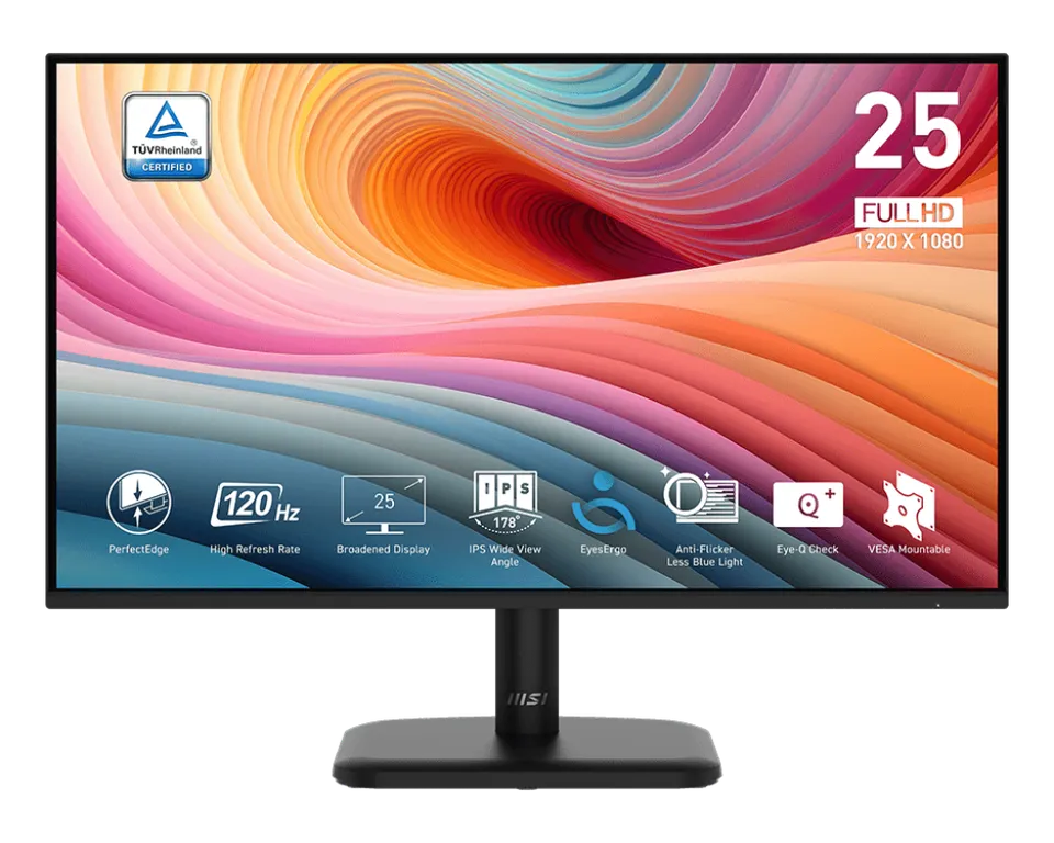 MSI PRO MP251L E2 monitor 24,5"/FHD/IPS/1ms/120Hz/HDMI/D-Sub/černá
