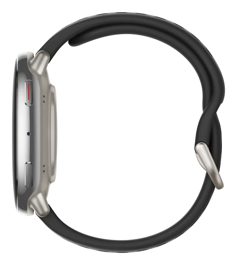 Amazfit Active 2 Round NFC/Silver/Elegant Band/Black Leather