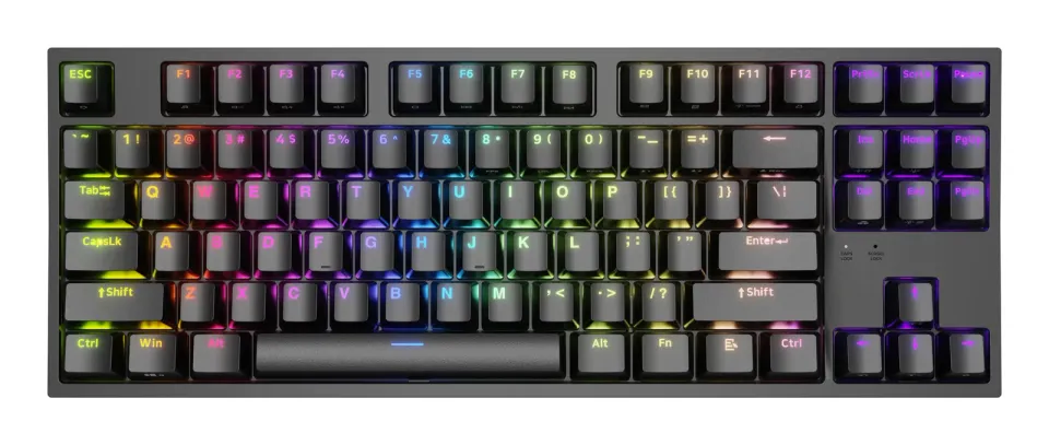 Genesis herní mechanická klávesnice THOR 404/RGB/Gateron Yellow Pro/Drátová USB/US layout/Černá