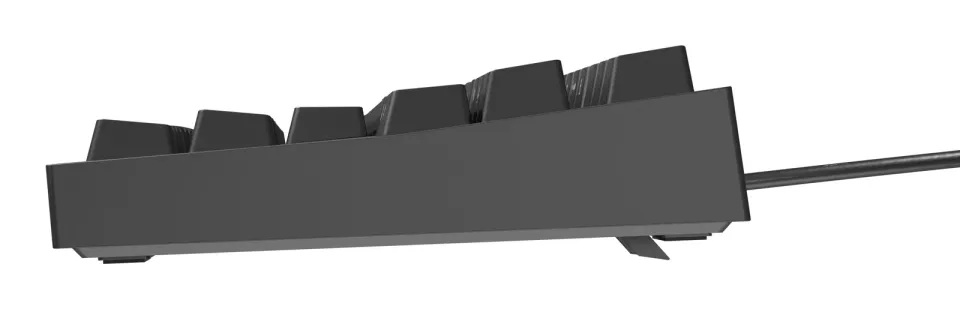Genesis herní mechanická klávesnice THOR 404/RGB/Gateron Yellow Pro/Drátová USB/US layout/Černá