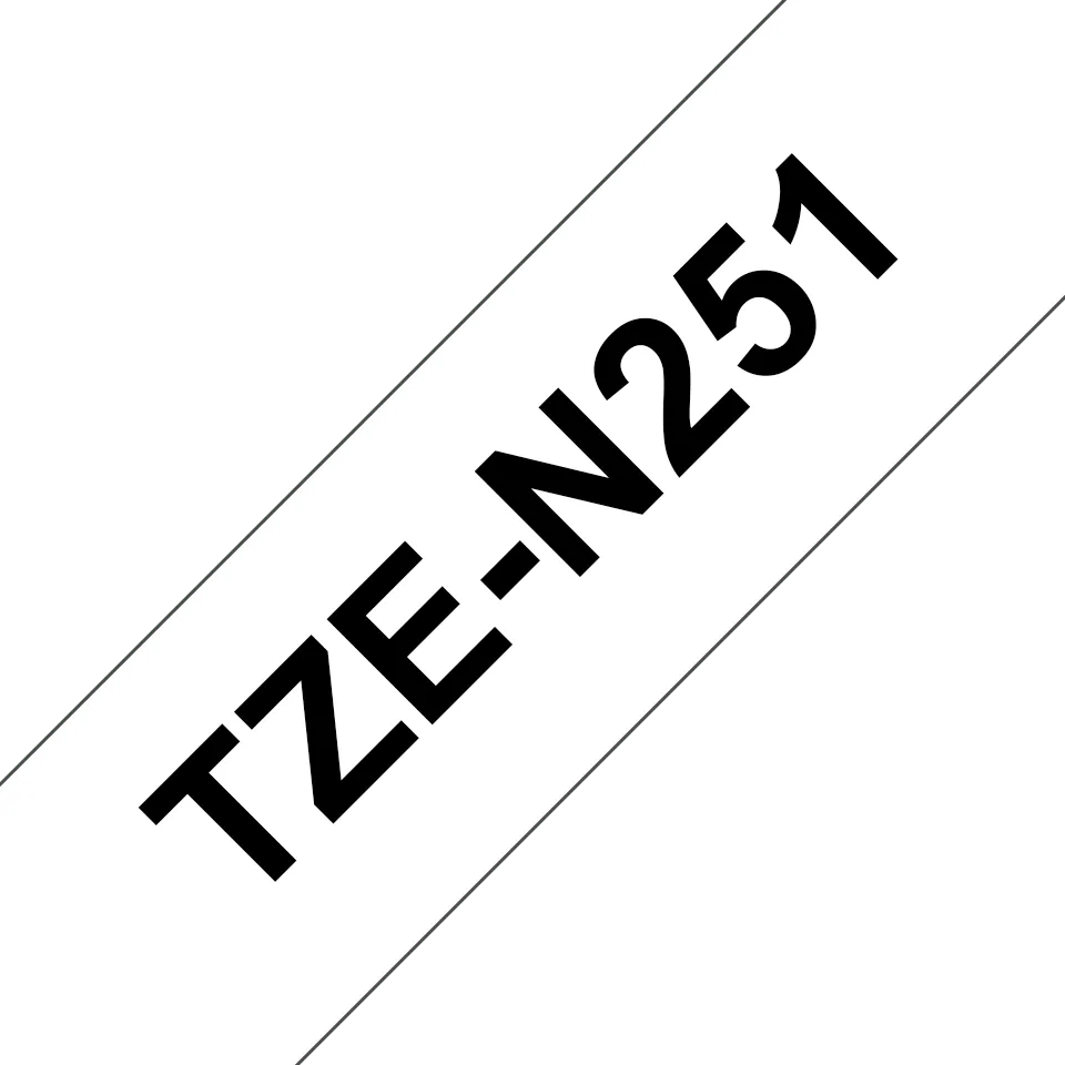 Brother - TZe-N251, bílá / černá (24mm nelaminované)