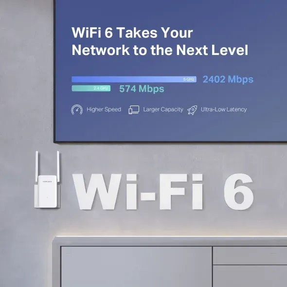 TP-LINK Mercusys ME80X AX3000 Wi-Fi 6 extender