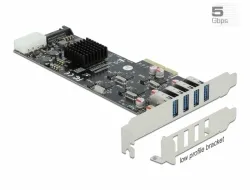Delock PCI Express x4 Karta na 4 x externí SuperSpeed USB (USB 3.2 Gen 1) USB Ty