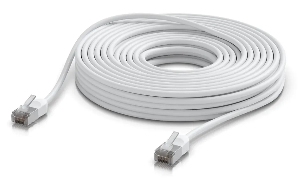 Ubiquiti UniFi Premium Patch Cable Outdoor 15m - Patch kabel, Cat6a, venkovní, bílý, 15m
