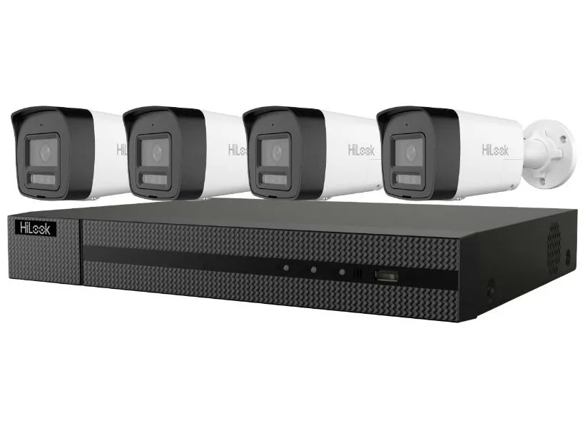 HiLook Powered by HIKVISION/ 4K Smart Hybrid Light KIT Bullet 2TB/ 1x NVR-108MH-C/8P/ 4x IPC-B180HA-LUF