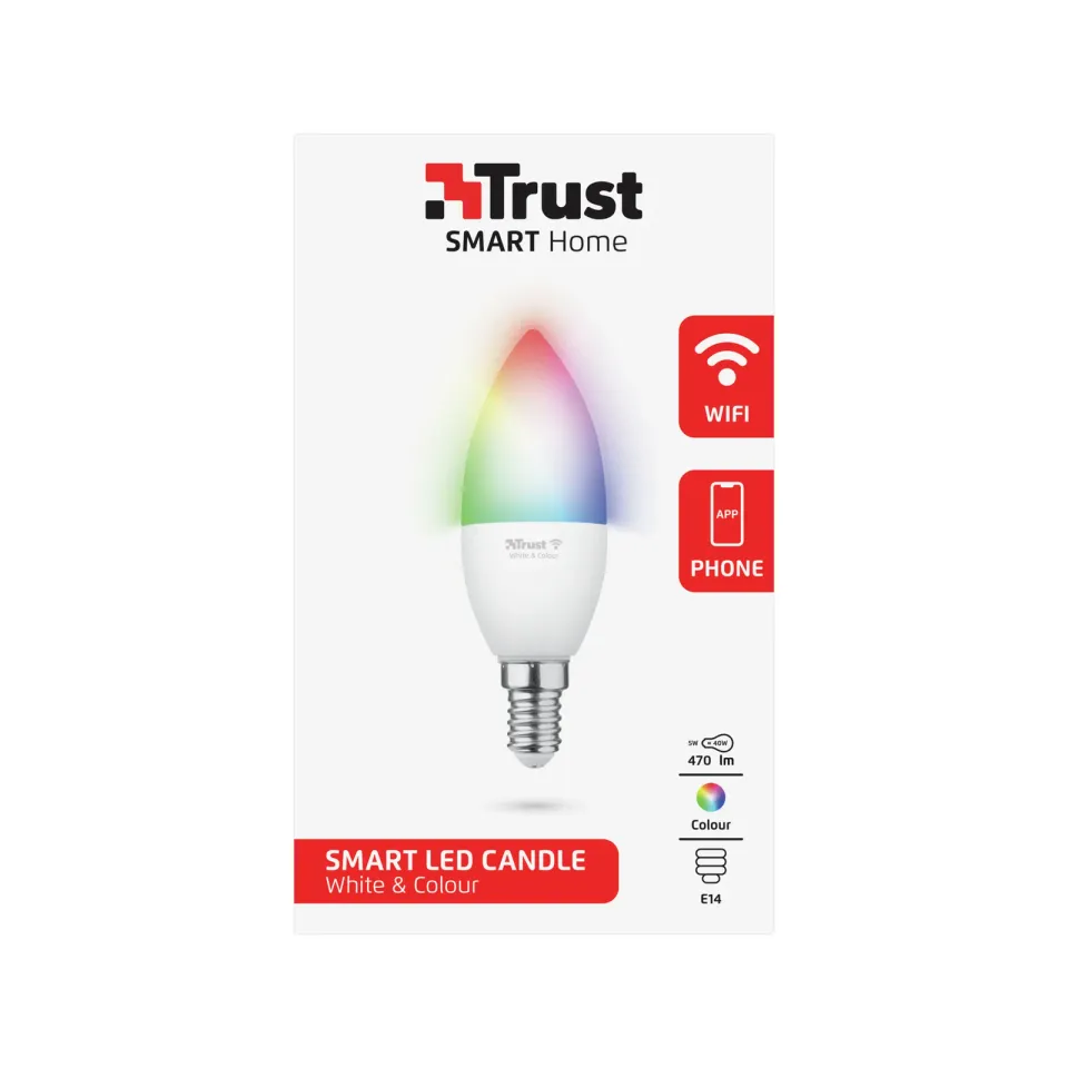 TRUST Smart WiFi LED Candle E14 White & Colour