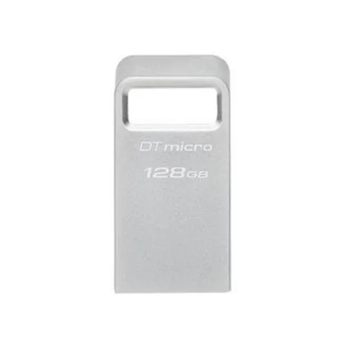 KINGSTON DataTraveler Micro 128GB kovový USB3.2 flash drive (stříbrný)