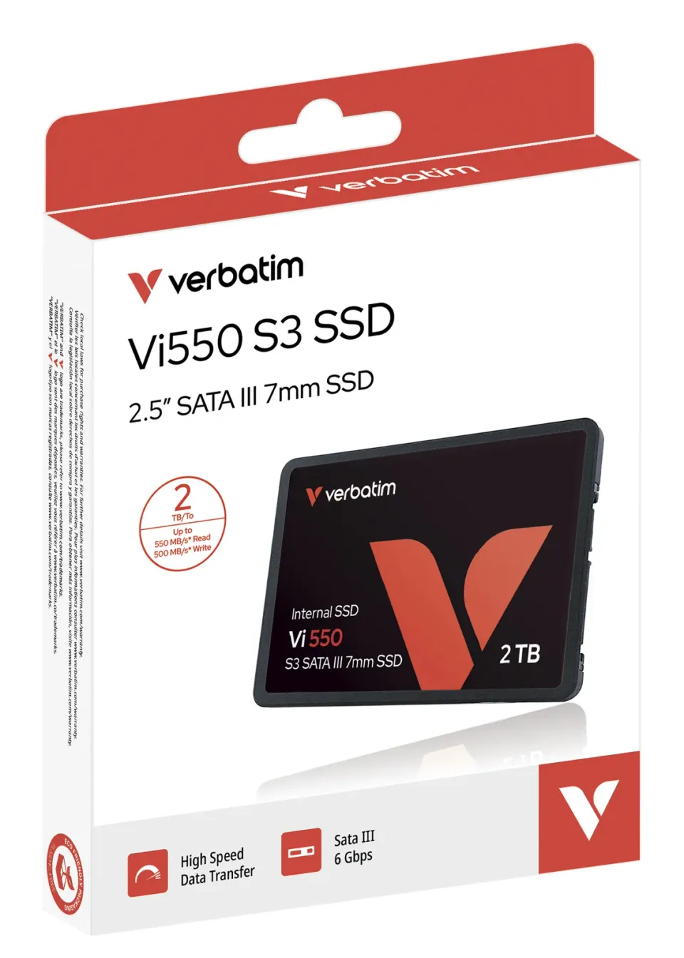 VERBATIM SSD Vi550 S3 2TB SATA III, 2.5” W 550/ R 500 MB/s