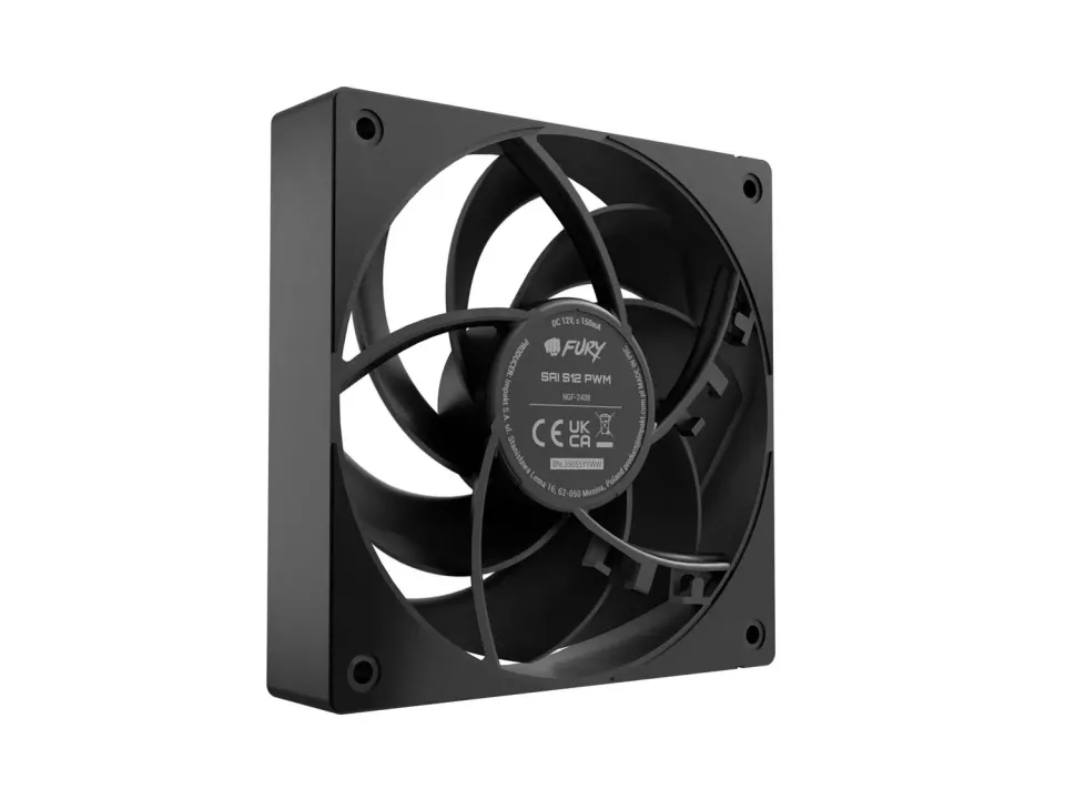 Ventilátor FURY SAI S12 PWM, 3-Pack, Černý