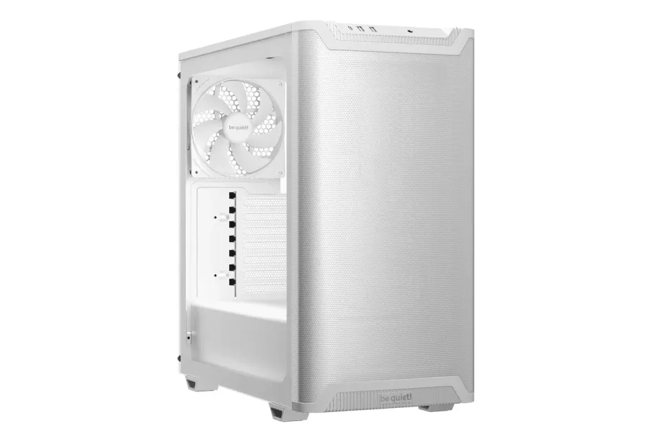 Be quiet! skříň PURE BASE 501 Airflow Window ATX / 2x140mm fan / USB-C / perforovaný přední panel / tvrzené sklo bílá