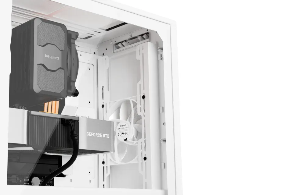 Be quiet! skříň PURE BASE 501 Airflow Window ATX / 2x140mm fan / USB-C / perforovaný přední panel / tvrzené sklo bílá