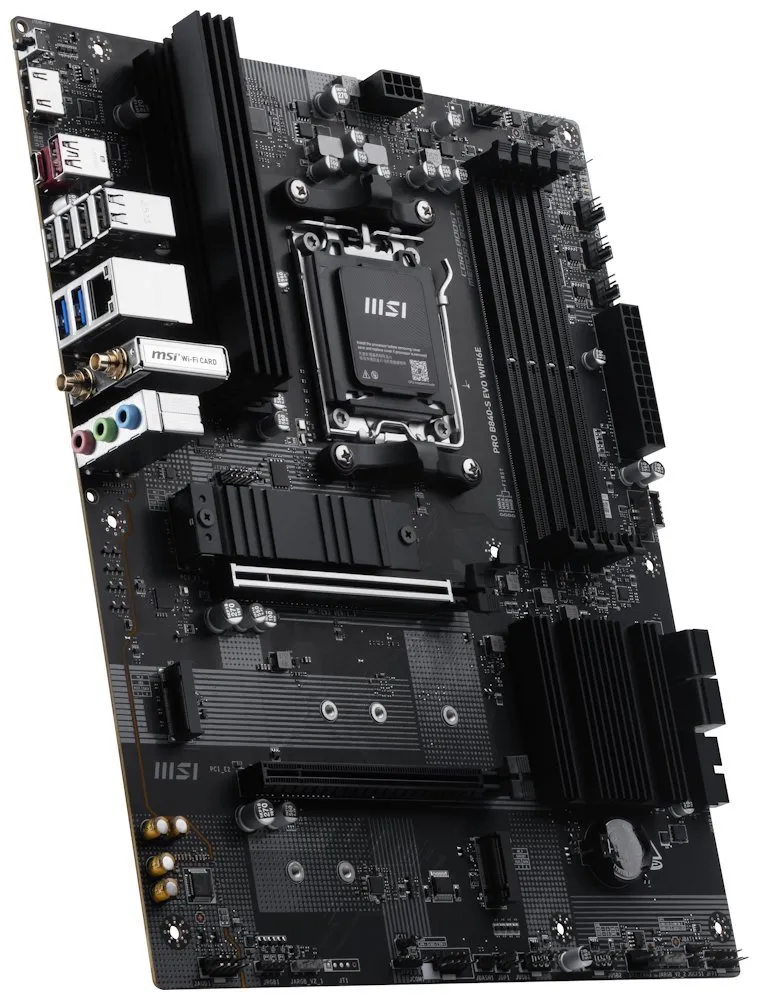 OPRAVENÉ - MSI PRO B840-S EVO WIFI6E / AMD B840 / AM5 / 4x DDR5 / 3x M.2 / HDMI / ATX
