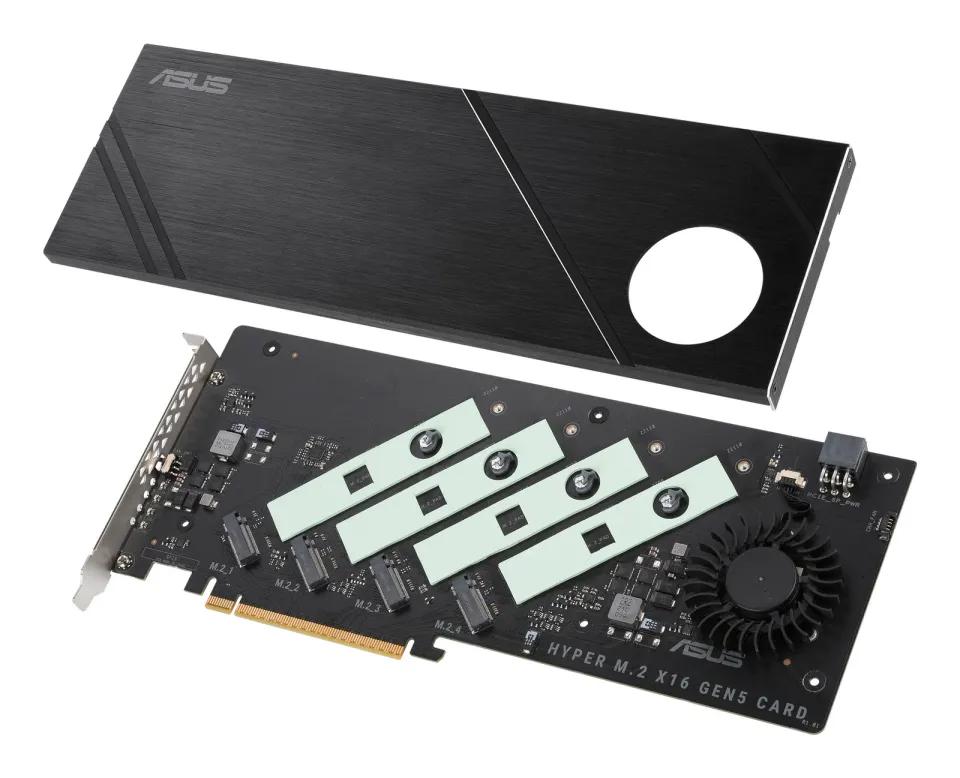 ASUS HYPER M.2 x16 GEN5 Card, 4xM.2