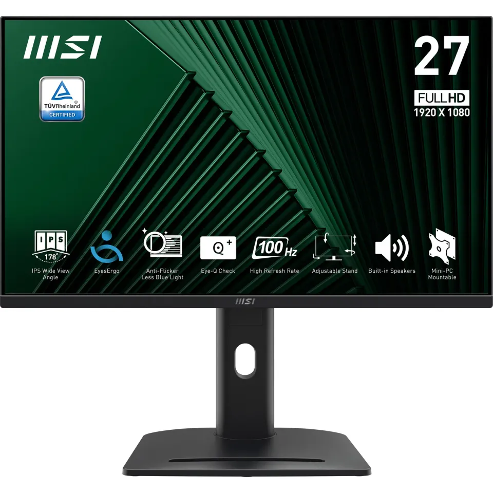 MSI monitor PRO MP275PG, 27"/1920 x 1080 (FHD)/IPS ,100Hz/1ms/HDMI/DP/D-Sub/Výšk
