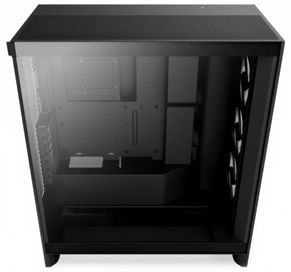 NZXT skříň H7 Flow RGB edition / ATX / 1x 360mm RGB Fan/ USB-C / 2x USB / proskl. bočnice / mesh panel / RGB / černá