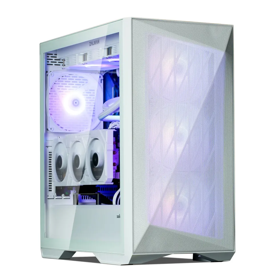 Zalman skříň Z9 Iceberg white / Middle tower / ATX / 4x140mm fan ARGB / temperované sklo / bílá
