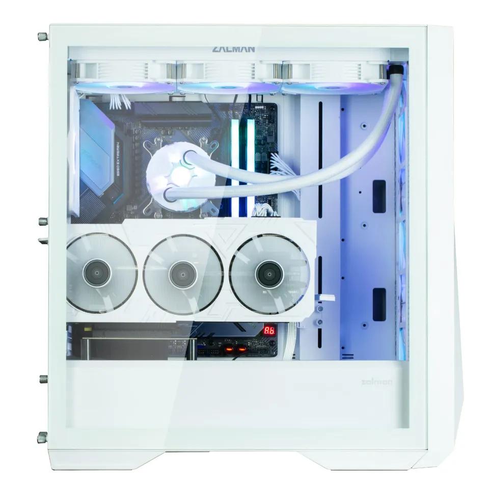 Zalman skříň Z9 Iceberg white / Middle tower / ATX / 4x140mm fan ARGB / temperované sklo / bílá
