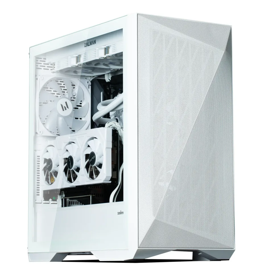 Zalman skříň Z9 Iceberg white / Middle tower / ATX / 4x140mm fan ARGB / temperované sklo / bílá