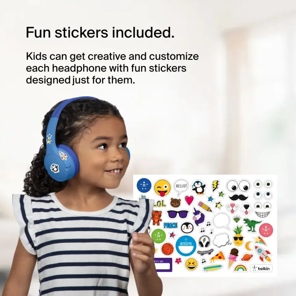 Belkin SOUNDFORM Mini - Wireless On-Ear Headphones for Kids - dětská bezdrátová