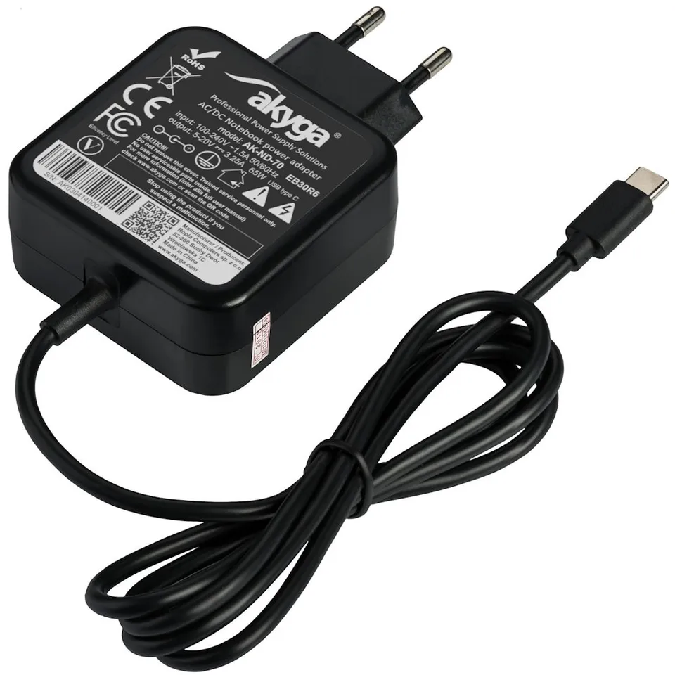 TRX Napájecí zdroj Akyga AK-ND-70 5-20V/3-3.25A 65W USB-C konektor