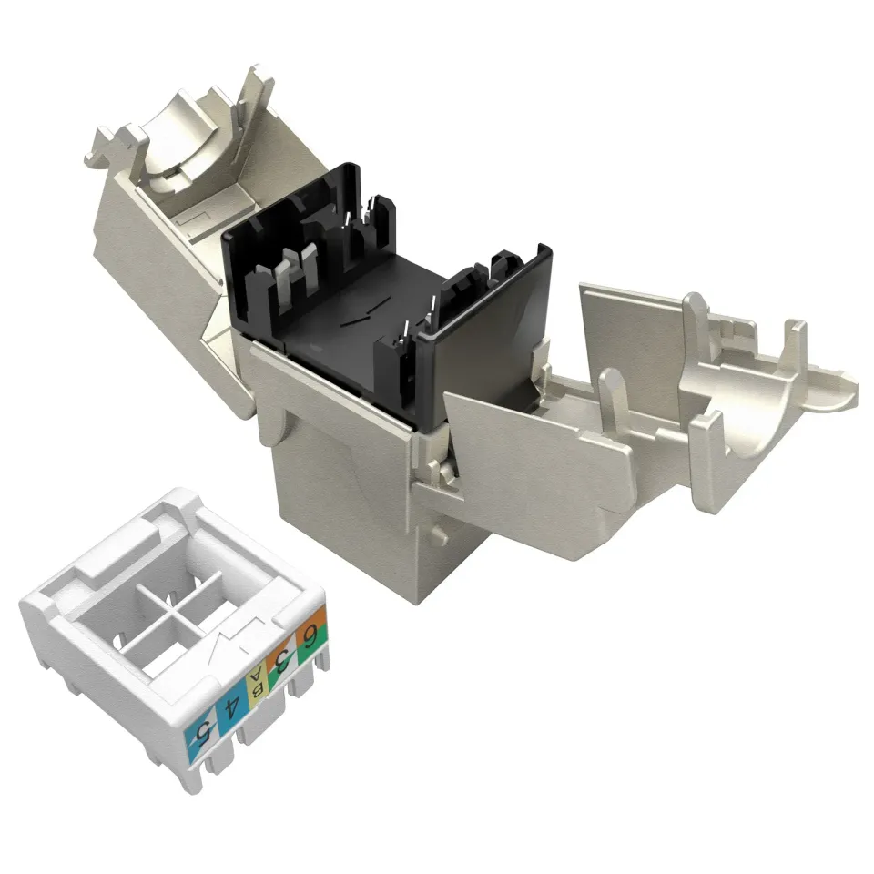 Solarix 10G samořezný keystone CAT6A STP RJ45 SXKJ-10G-STP-BK-SA