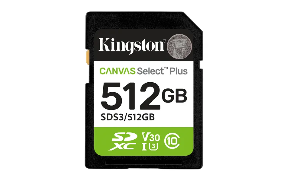 KINGSTON 512GB SDXC 150MB/s Read, UHS-I Speed Class, U3, V30 Gen3