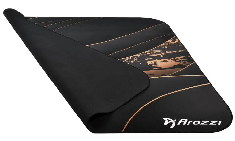 AROZZI Zona Quattro Black Gold/ ochranná podložka na podlahu/ 116 x 116 cm/ černozlatý design