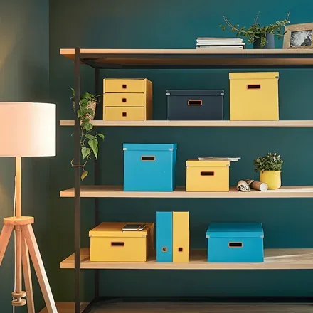 LEITZ Čtvercová krabice Click&Store COSY, velikost L (A4), klidná modrá