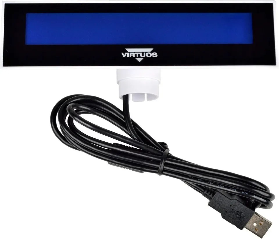 LCD displej Virtuos FL-2026MB 2x20, USB bílý