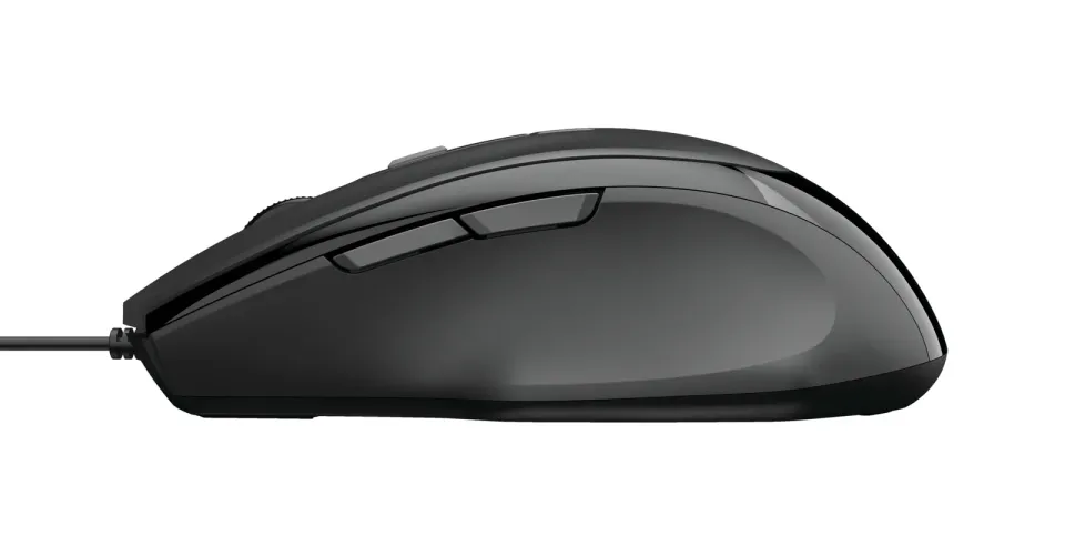 TRUST VOCA/Kancelářská/Optická/Pro praváky/2 400 DPI/Drátová USB/Černá