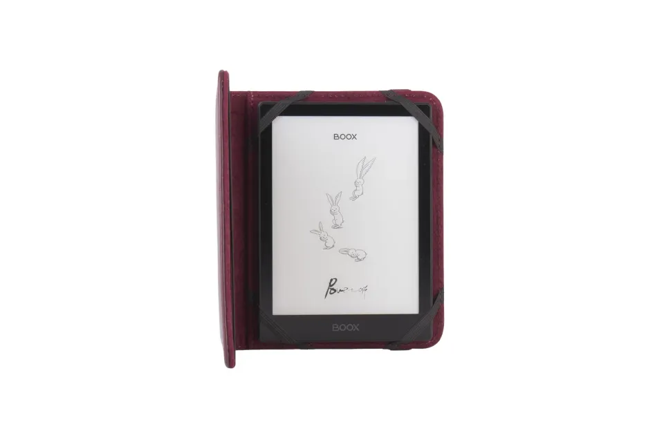 C-TECH PROTECT pouzdro z pravé kůže pro 6" zařízení, RLC-02, bordó (Onyx Boox Go 6 a Poke 5)