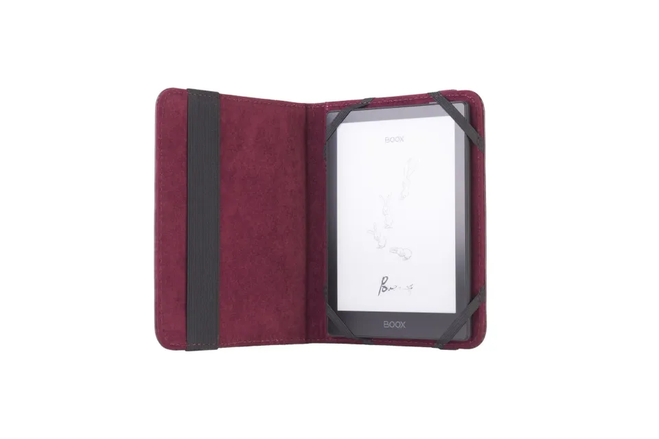 C-TECH PROTECT pouzdro z pravé kůže pro 6" zařízení, RLC-02, bordó (Onyx Boox Go 6 a Poke 5)