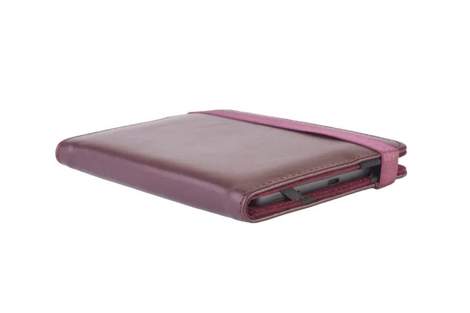 C-TECH PROTECT pouzdro z pravé kůže pro 6" zařízení, RLC-02, bordó (Onyx Boox Go 6 a Poke 5)