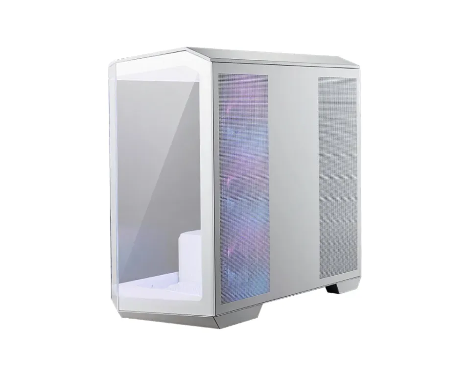 MSI skříň MAG PANO M100R PZ White/ bez zdroje/ levé a přední sklo/ 4x 120 mm A-RGB fan/ 1x USB-C/ 1x USB3.2/ bílá