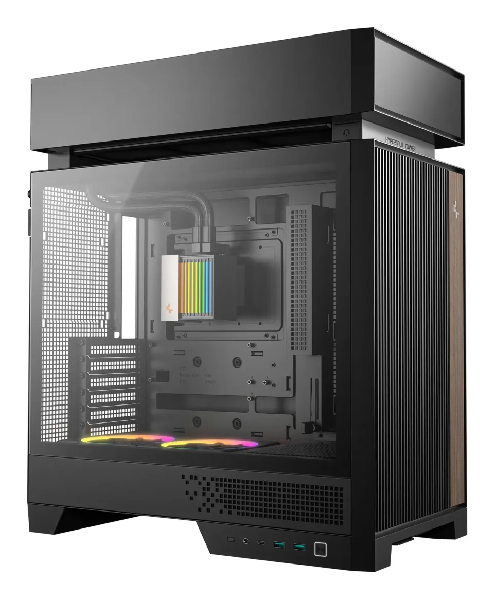 DEEPCOOL Case CL6600, ATX, Průhledná bočnice, vodní chlazení, černá