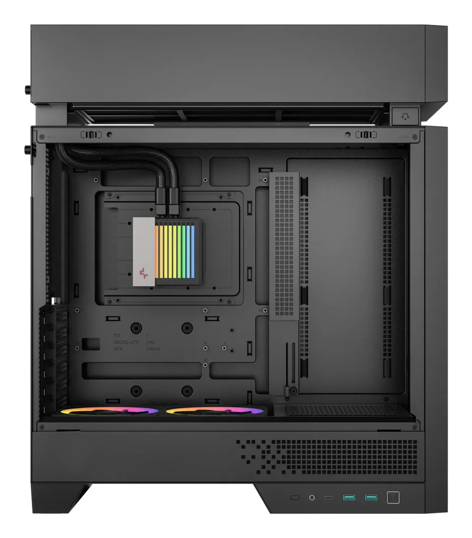 DEEPCOOL Case CL6600, ATX, Průhledná bočnice, vodní chlazení, černá
