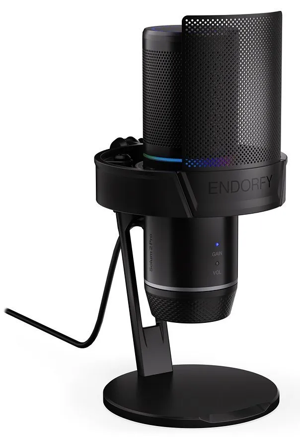 Endorfy Solum 2 Pro,Mikrofon, kondenzátorový, kardioidní, pop-up filtr, dotykové