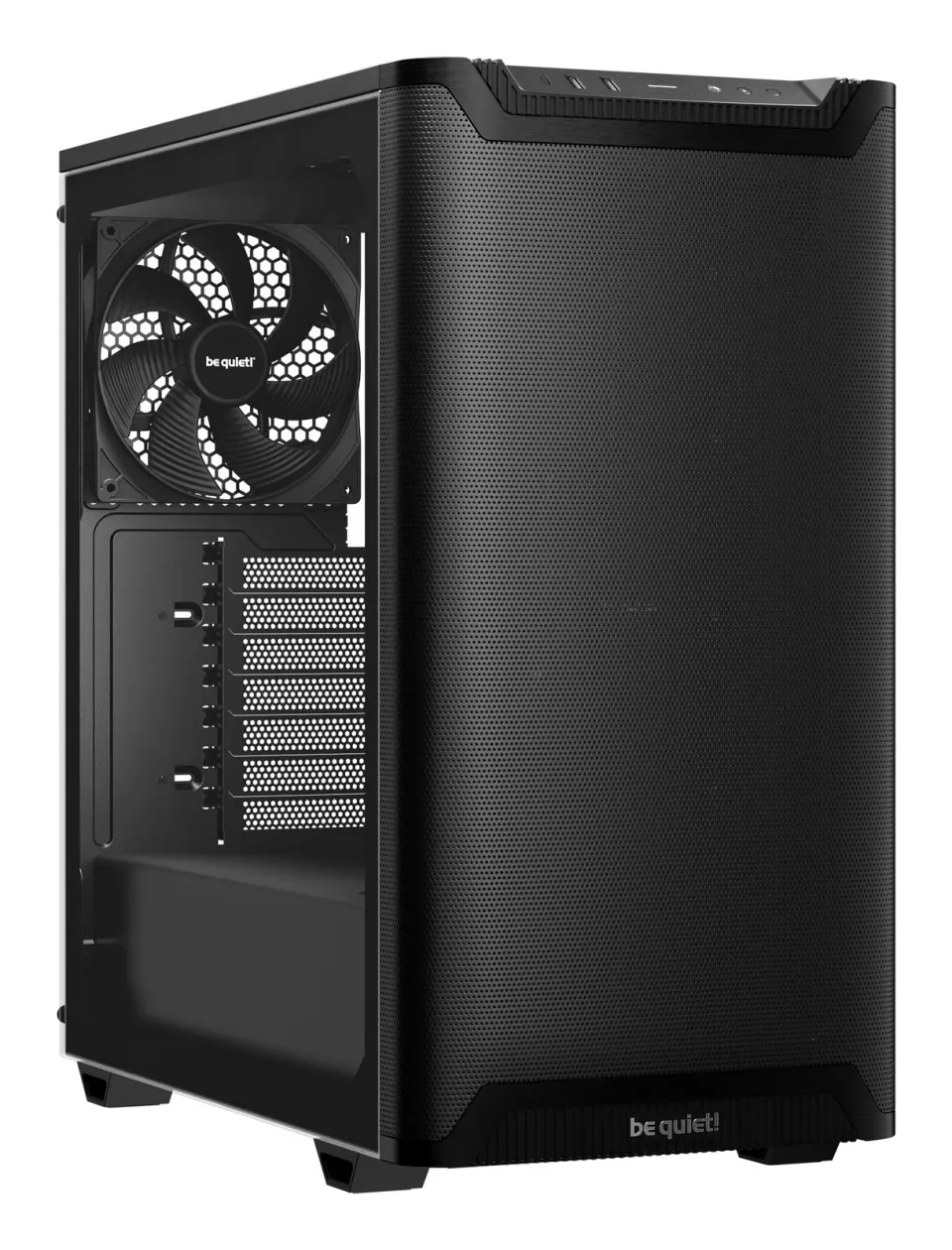 Be quiet! skříň PURE BASE 501 Airflow Window / ATX / 2x140mm fan / USB-C / perforovaný přední panel / tvrzené sklo černá
