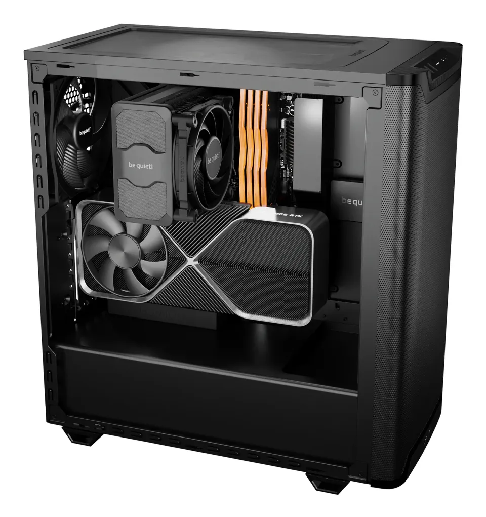Be quiet! skříň PURE BASE 501 Airflow Window / ATX / 2x140mm fan / USB-C / perforovaný přední panel / tvrzené sklo černá