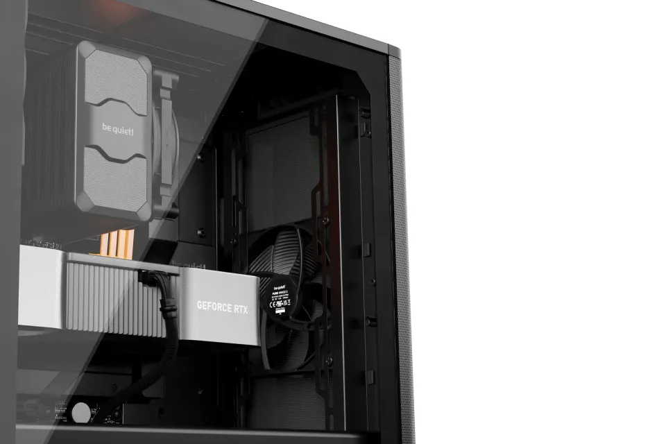 Be quiet! skříň PURE BASE 501 Airflow Window / ATX / 2x140mm fan / USB-C / perforovaný přední panel / tvrzené sklo černá