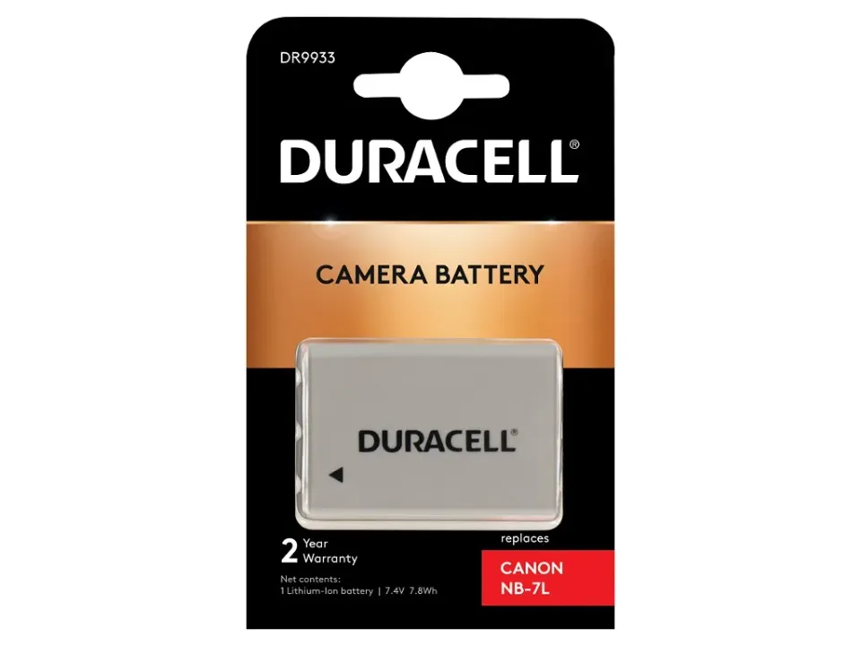 DURACELL Baterie - DR9933 pro Canon NB-7L, šedá, 1000 mAh, 7.4V